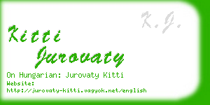 kitti jurovaty business card